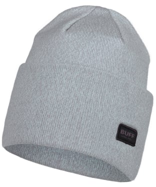 Buff Niels Knitted Turn Up Beanie Hat - Ash Grey