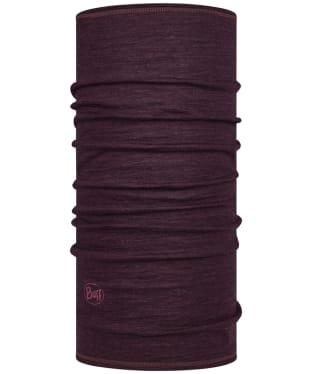 Buff Merino Wool Lightweight Solid Colour Necktube Gaiter - Deep Purple