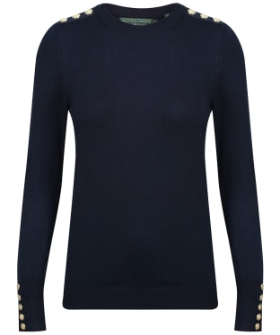 Women’s Holland Cooper Buttoned Knit Crew Neck - Ink Navy