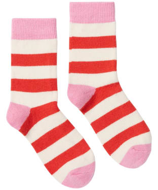 Women's Joules Striped Bed Socks - Red Arrow