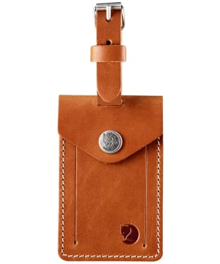 Fjallraven Leather Luggage Tag - Leather Cognac