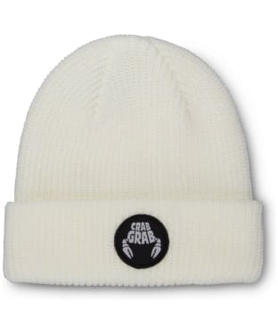Crab Grab Circle Patch Beanie - White