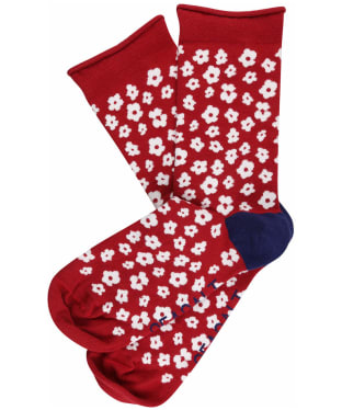 Women's Seasalt Arty Socks - Five Farm Poppy