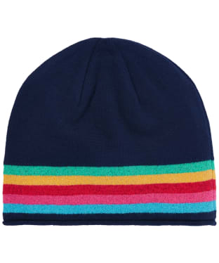 Women's Joules Stripewell Beanie - French Navy