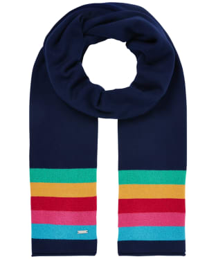 Women's Joules Stripewell Scarf - French Navy