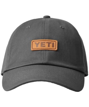 YETI Leather Logo Badge Baseball Hat - Dark Grey
