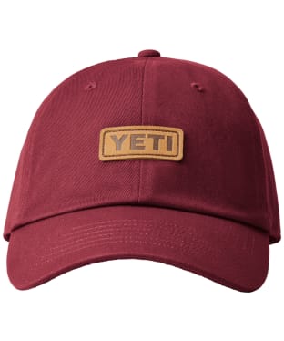YETI Leather Logo Badge Baseball Hat - Harvest Red