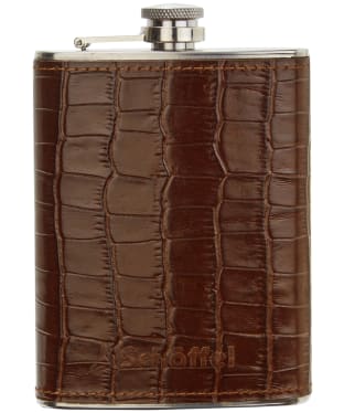 Schoffel Leather Hip Flask - Brown