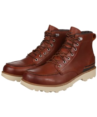 Men’s Sorel Caribou Moc Waterproof Boots - Dark Caramel / Oatmeal
