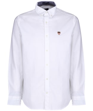 Men’s GANT Regular Oxford Banner Shield Shirt - White