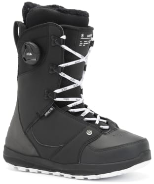 Women’s Ride Context BOA® Tongue Tied Lace Up Snowboard Boots - Black