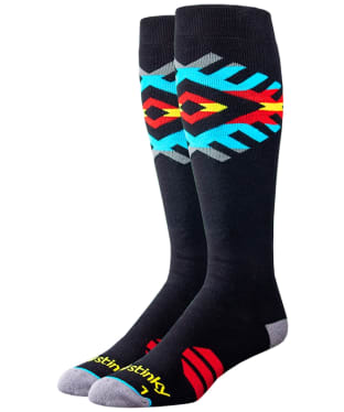 Stinky Socks Tribal Snowboard Socks - Black / Teal