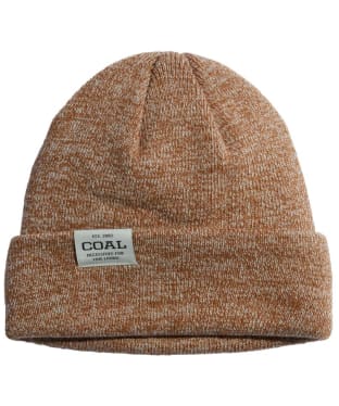 Coal The Uniform Fine Rib Knit Cuff Low Beanie - Light Brown Marl