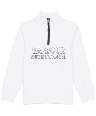 Boy’s Barbour International Halt Half Zip Sweat - 6-9yrs - White