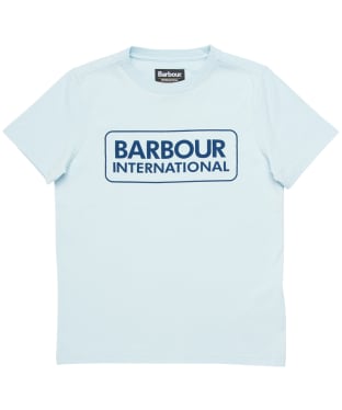Boy's Barbour International Essential Large Logo Tee, 10-15yrs - Sky