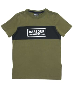 Boy's Barbour International Panel Tee - 6-9yrs - Cargo