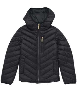 Girl's Barbour International Silverstone Quilted Jacket, 10-15yrs - Black
