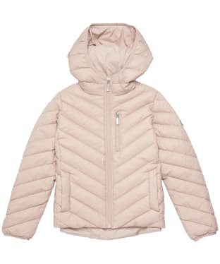 Girl's Barbour International Silverstone Quilted Jacket, 6-9yrs - Ash Pink