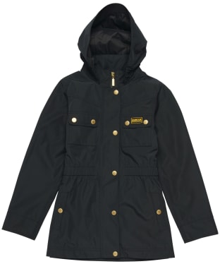 Girl's Barbour International Force Waterproof Jacket, 6-9yrs - Black