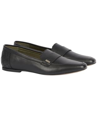 Women's Barbour Colette Leather Loafers - Black