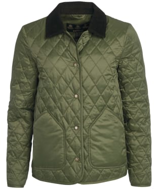 Women's Barbour Sudbury Quilted Jacket - Olive / Classic Tartan