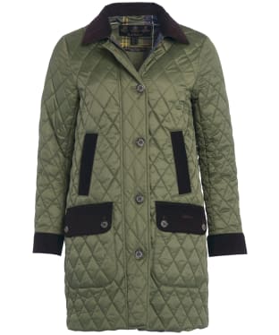 Women's Barbour Constable Quilted Jacket - Olive / Classic Tartan