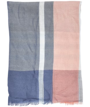 Women’s Barbour Tynemouth Check Wrap - Coral / Cloud / Blue