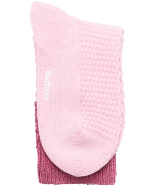 Women’s Barbour Colour Block Texture Socks - Dewberry
