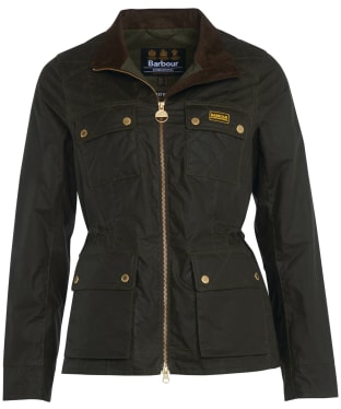 Women's Barbour International Florence Wax Jacket - Archive Olive