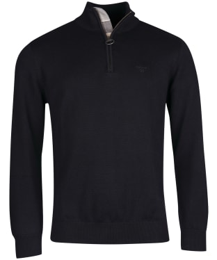 Men’s Barbour Cotton Half Zip Sweater - Black