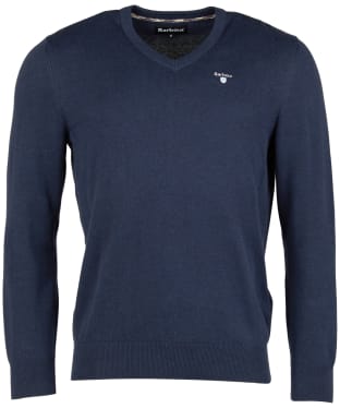 Men's Barbour Organic V-Neck Sweater - Navy