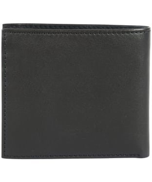 Men's Barbour Leather Billfold Wallet - Black / Dress Tartan
