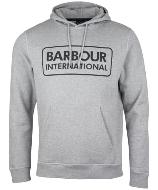 Men's Barbour International Pop Over Hoodie - Anthracite Marl