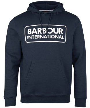 Men's Barbour International Pop Over Hoodie - International Navy