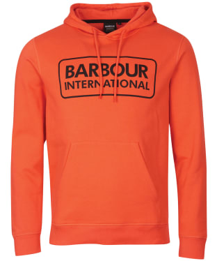 Men's Barbour International Pop Over Hoodie - Intense Orange