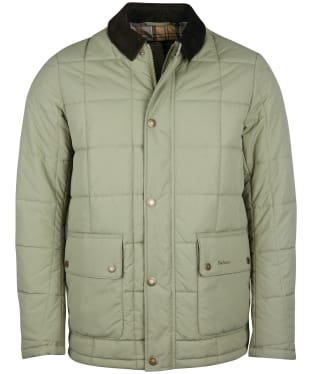 Men's Barbour Box Diggle Quilted Jacket - Light Moss