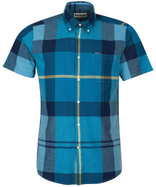 Men's Barbour Douglas S/S Tailored Shirt - Aqua