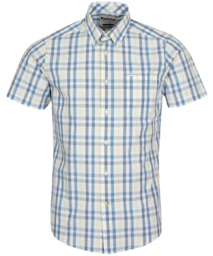Men's Barbour Longstone S/S Tailored Shirt - Aqua