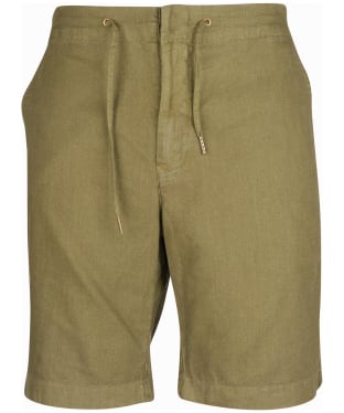 Men's Barbour Linen Cotton Mix Short - Military Green
