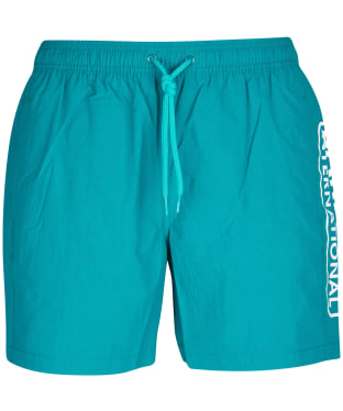 Men's Barbour International Large Logo Swim Shorts - Shaded Spruce