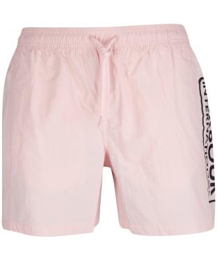 Men's Barbour International Large Logo Swim Shorts - Pink Cider