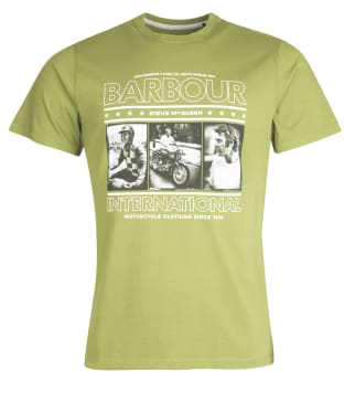 Men's Barbour International Steve McQueen Reel Tee - Military Olive