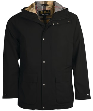 Men's Barbour Waterproof Hooded Bedale Jacket - Black / Dress