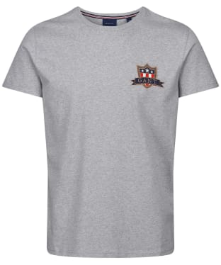 Men’s GANT Banner Shield T-Shirt - Grey Melange