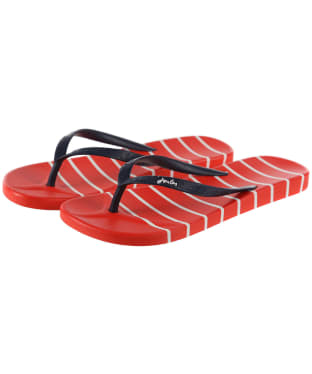 Women’s Joules Flip Flops - Red Stripe