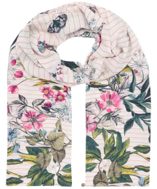 Women’s Joules Eco Conway Scarf - CREAM/PINK FLOR