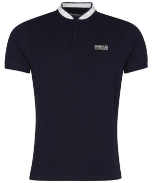 Men’s Barbour International Tipped Sports Collar Polo Shirt - Night Sky