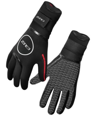 Zone3 Neoprene Heat-Tech Warmth Swim Gloves - Black / Red