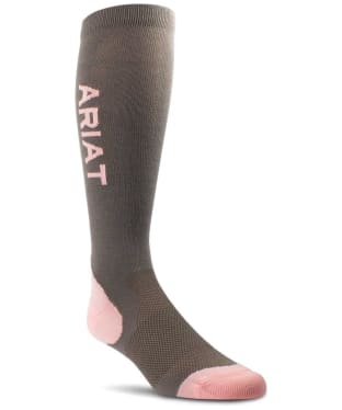 Ariat Ariattek Performance Socks - Iron / Quartz Pink