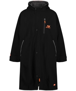 Zone3 Oversized Heat-Tech Polar Fleece Parka Robe Jacket - Black / Orange